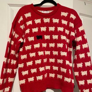 Rowing Blazers X Warm & Wonderful NWT Princess Diana Black Sheep Sweater